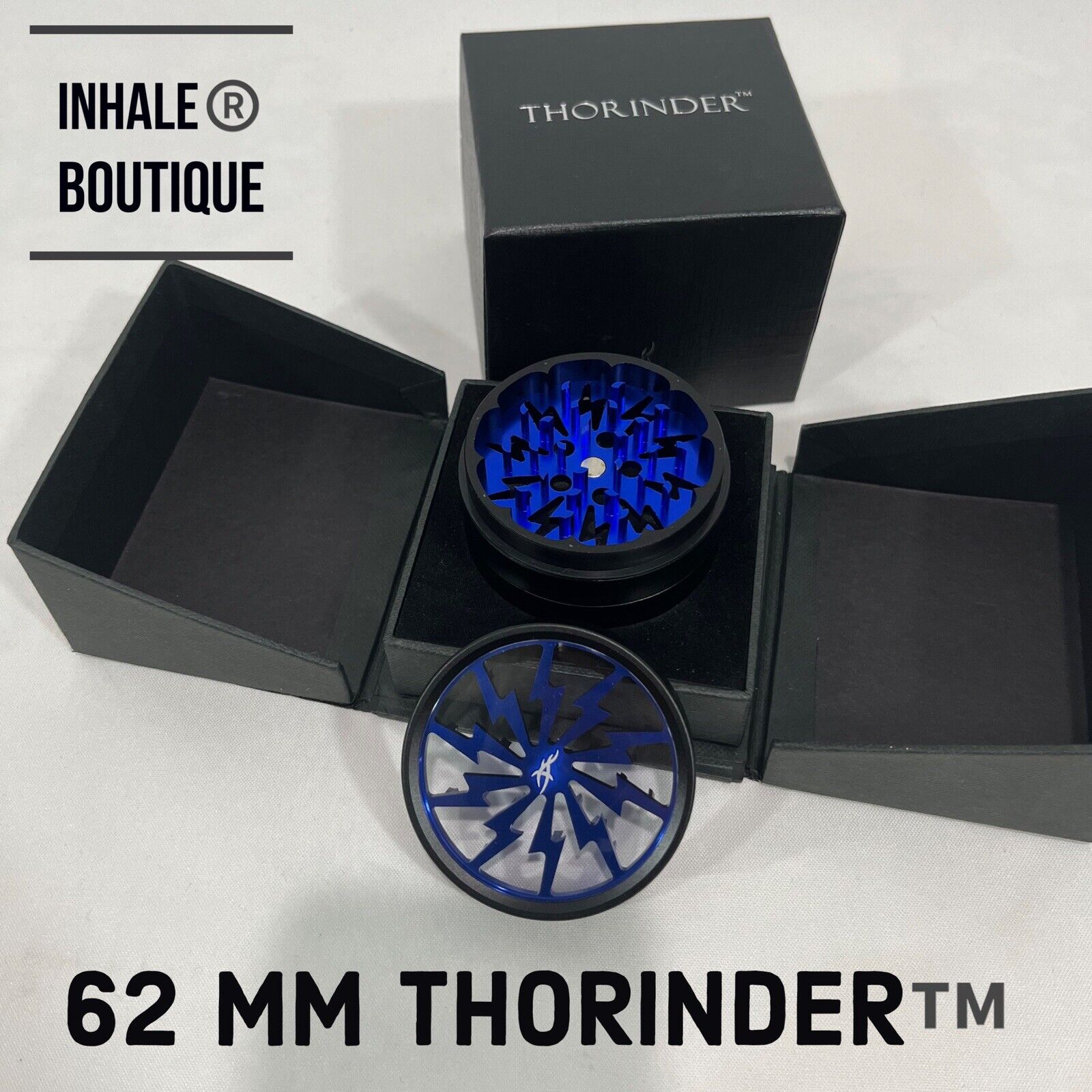 THORINDER ®️ Premium Tobacco /Herb  Grinder / 4 PCS/ Blue/ Gift Box