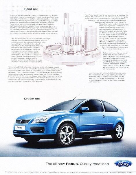 2005 2006 Ford Focus UK Original Advertisement Print Art Car Ad K67
