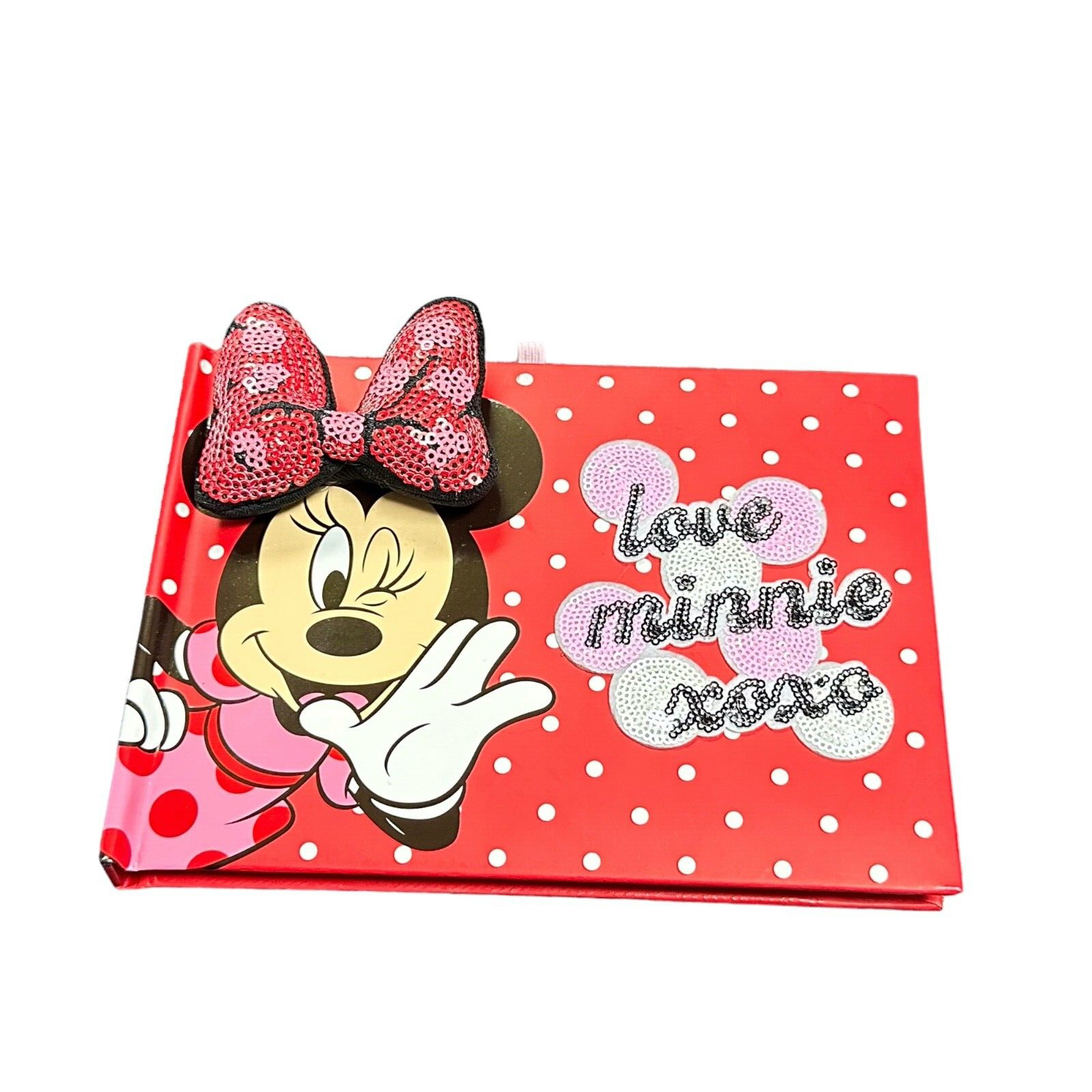 Disney Parks Love Minnie 3D Bow Polka Dot Autograph Book & 4x6 Photo Album