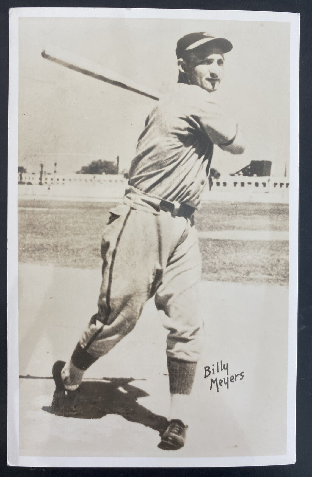 Mint USA Real Picture Postcard RPPC Baseball Player Billy Meyers