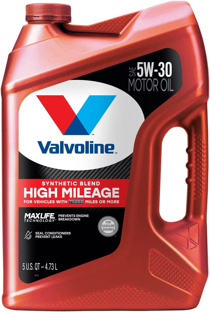 Valvoline High Mileage with Maxlife Technology SAE 5W-30 Synthetic Blend Motor O