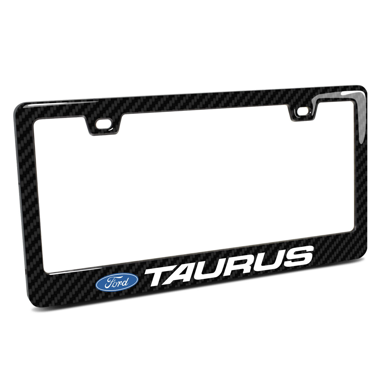 Ford Taurus Black Real 3K Carbon Fiber Finish ABS Plastic License Plate Frame