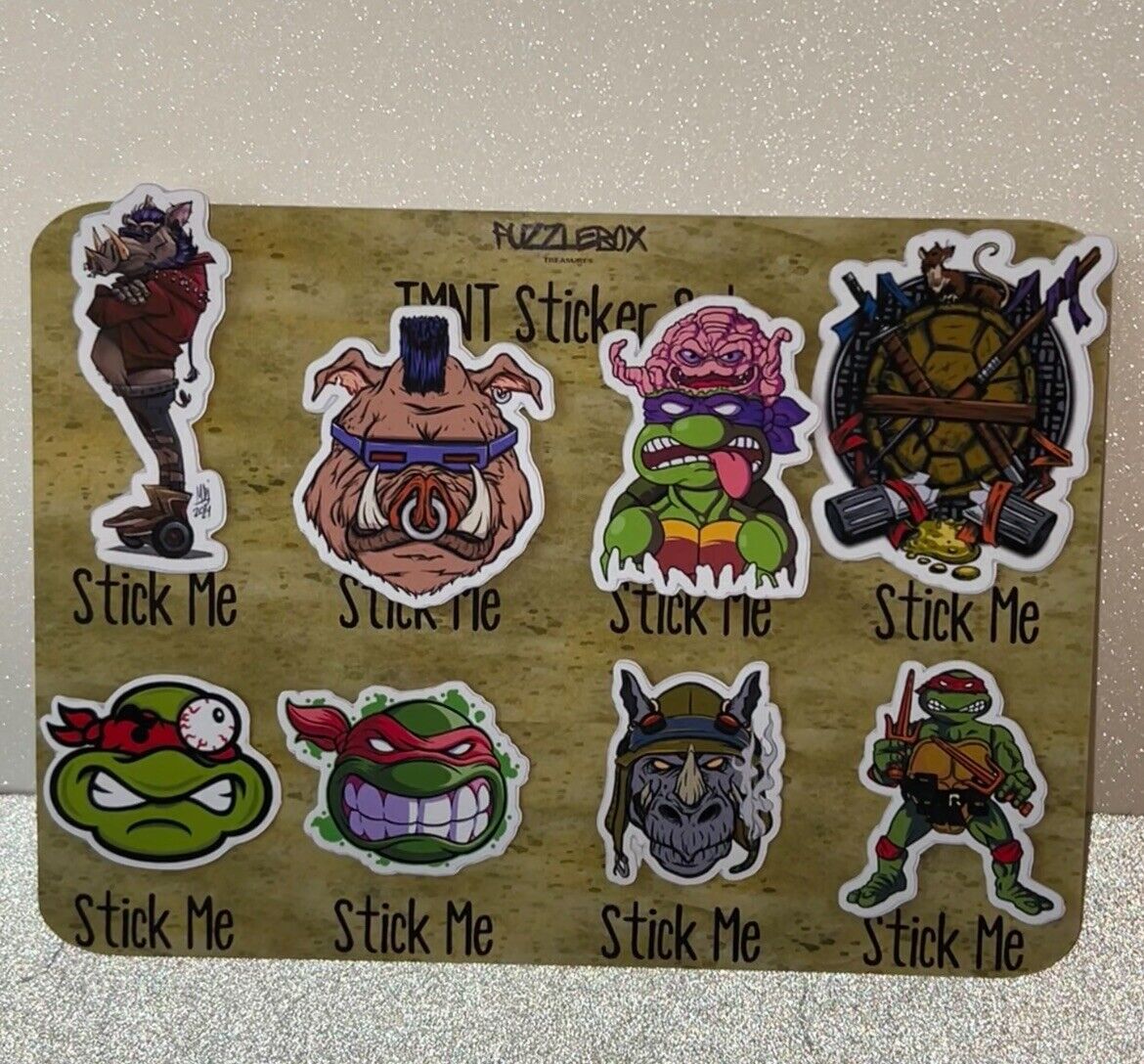 Classic Teenage Mutant Ninja Turtles Sticker Set | TMNT Stickers ~ 8 Pcs