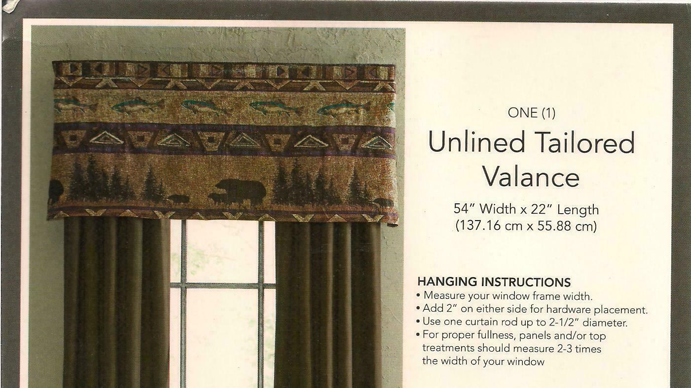 NEW  BEAR MOUNTAIN VALANCE 54 WIDE X 22 INCHES for up to a 2\