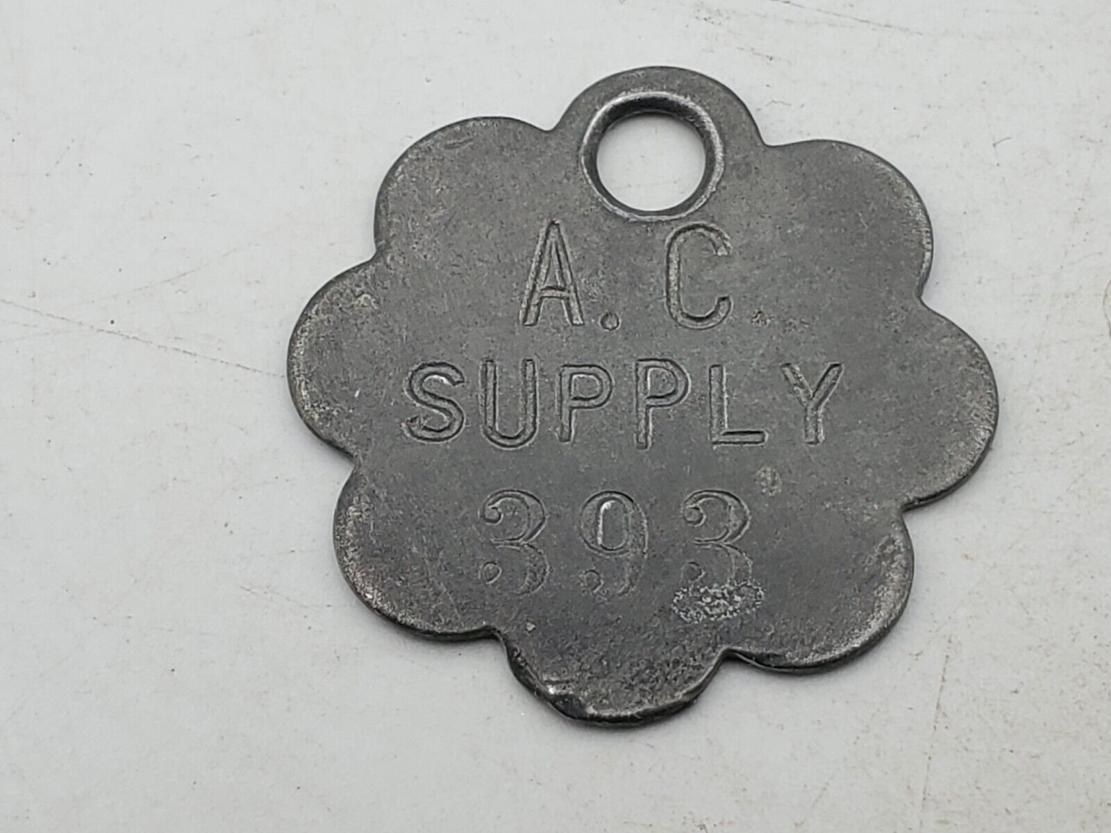 Vintage A.C. Supply (Pre AC-Delco?) Tool Check 393 FOB Medal Tag Unsure Help D6