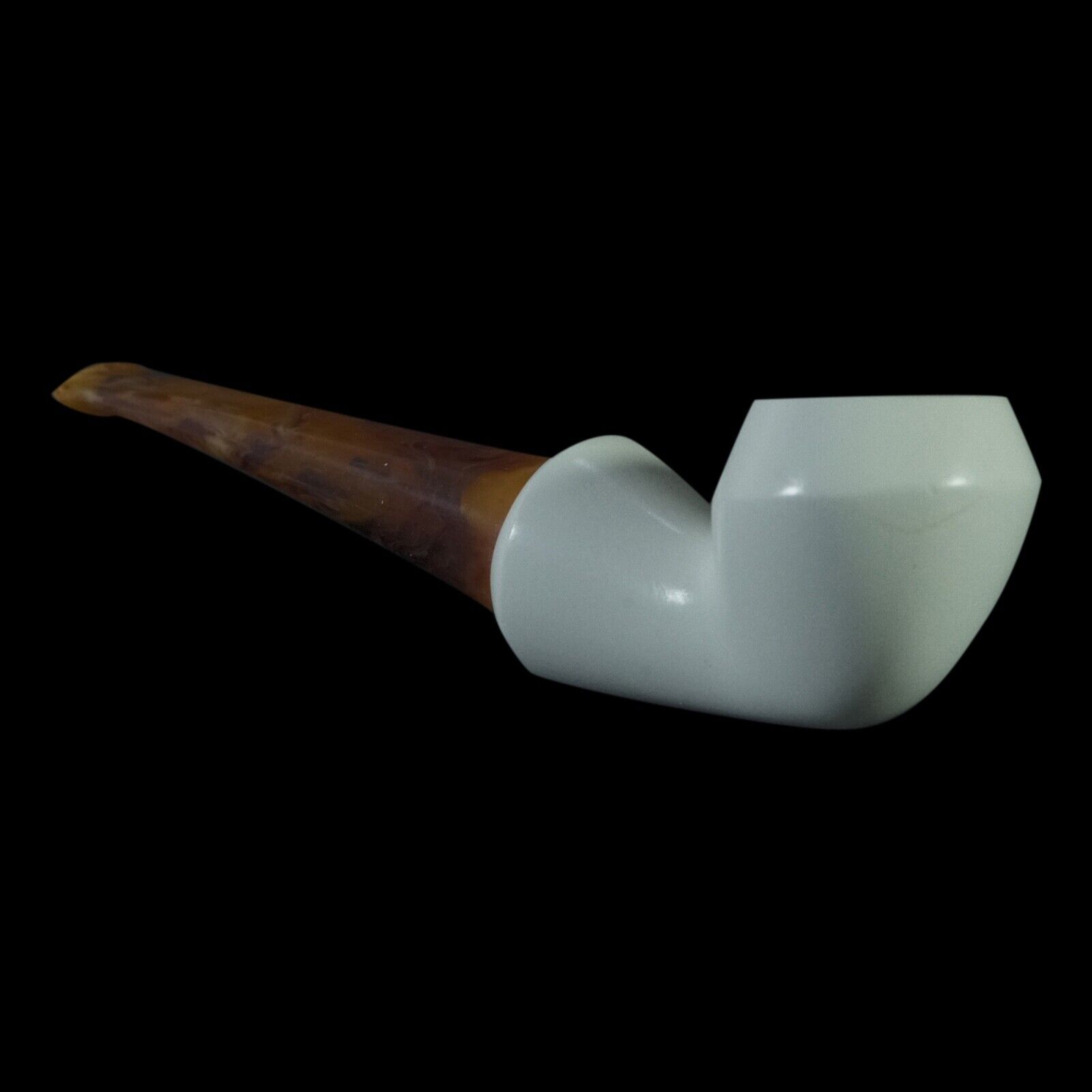 Small block Meerschaum Pipe handmade smoking tobacco w case MD-207