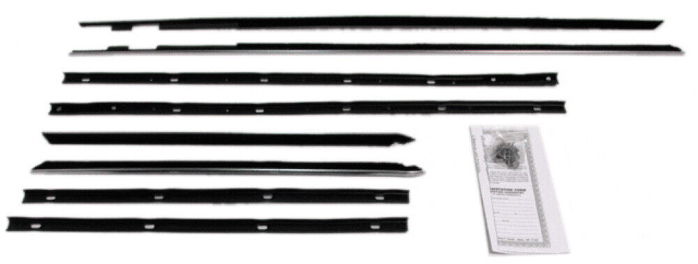 Window Sweeps Weatherstrip for 1964 Ford Galaxie Black Front Rear Left Right