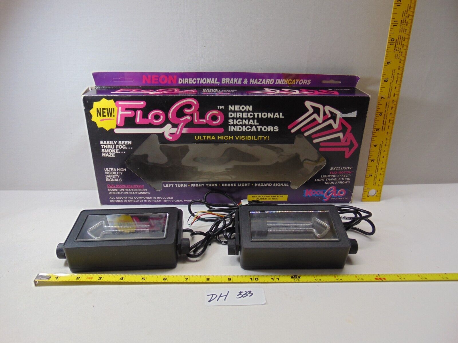 KoolGlo Flo-Glo Neon Directional Signal Indicator Rat Hot Rod Car Auto