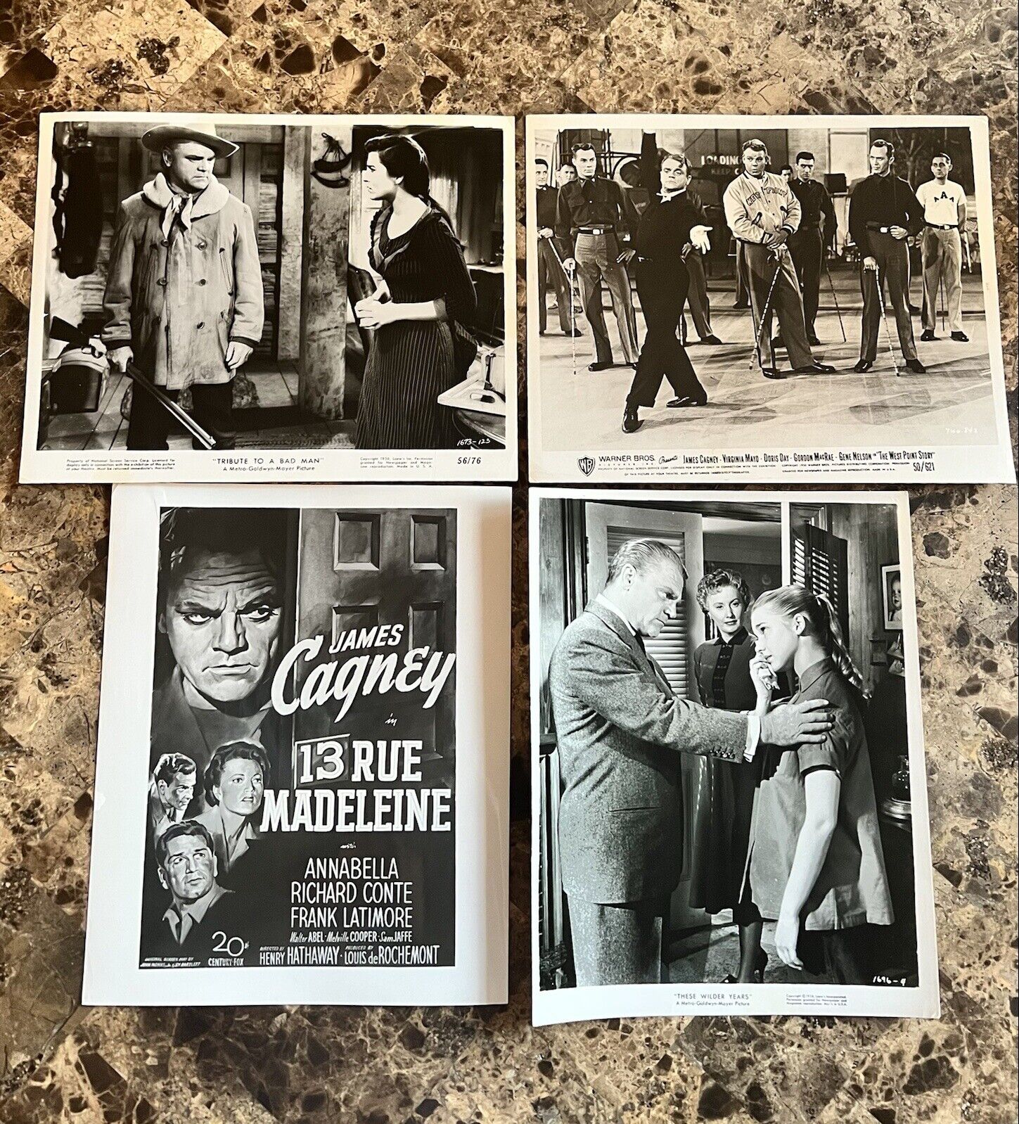 James Cagney - 4 Vintage Movie Photos Lot (See Description/Pics For Movie Names)