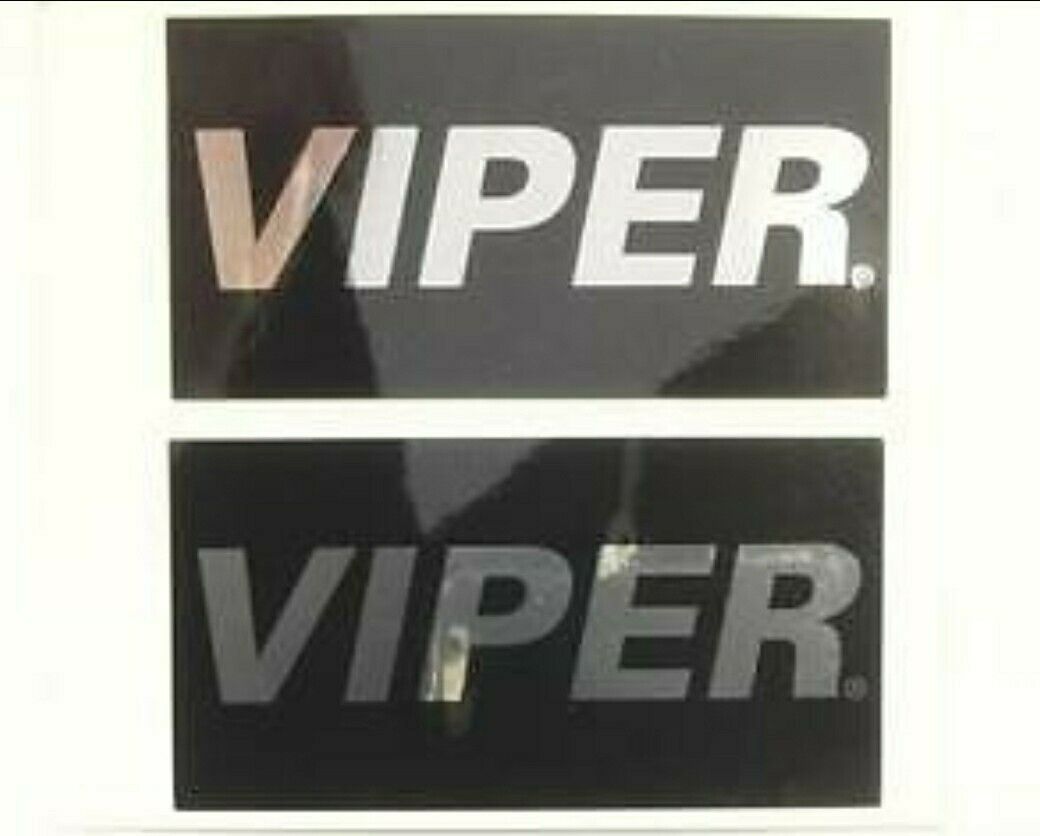 2 VIPER CAR ALARM WINDOW DECALS STICKER DOUBLE SIDED EMBLEM ORIGNAL AUTHENTIC