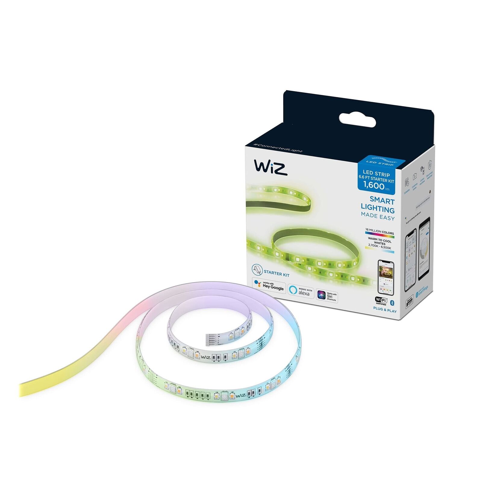 WiZ 6FT RGB Wi-Fi LED Smart Color Changing Light Strip - Connects to Your Existi