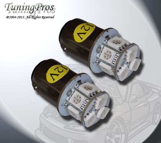 (1 Pair) Set of 2 pc Front Signal 1157 9 SMD Amber LED Bulb 1157A 3496 2357