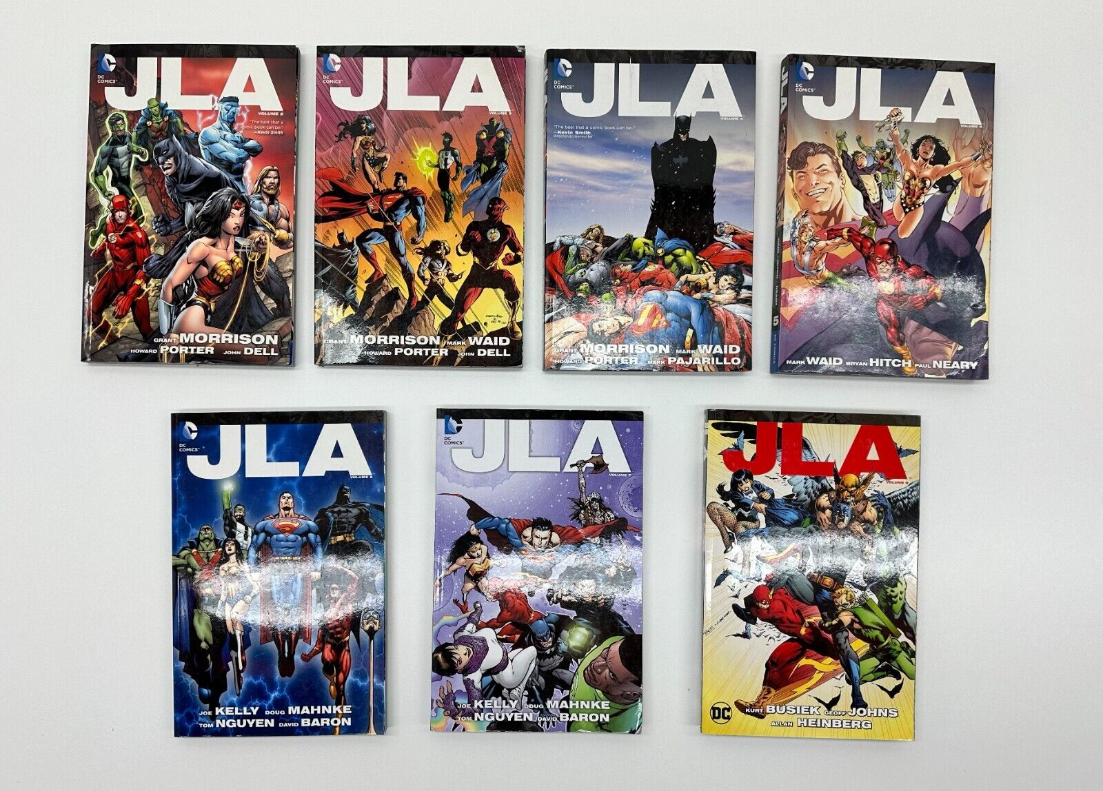 JLA Deluxe Edition Vol 2 3 4 5 6 7 9 Book Lot DC Comics HC Grant Morrison #74A