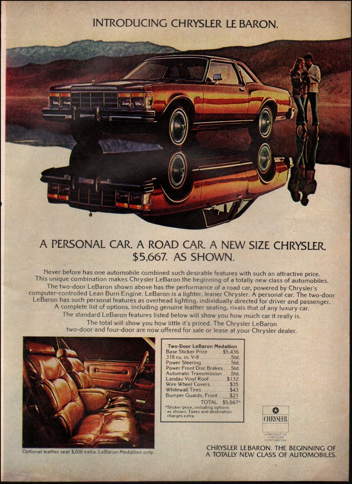1970\'s Vintage ad Chrysler Lebaron retro Car Auto Vehicle maroon    02/14/23