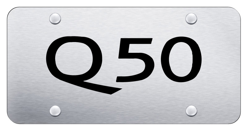 Infiniti Brushed Stainless Steel Plate Laser Etched Q50