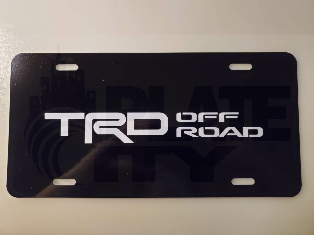 TRD OFF ROAD Metal Plate novelty vanity Black plate