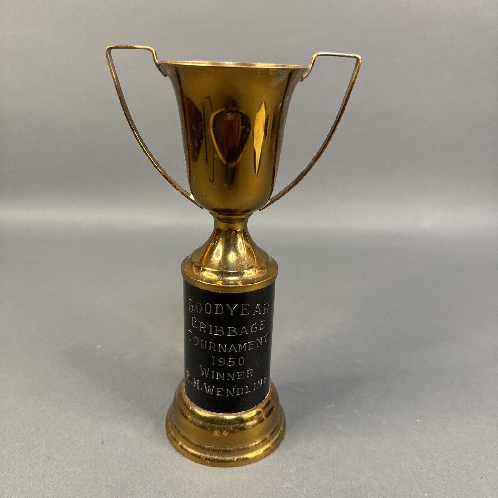Vintage Goodyear Cribbage Tournament Trophy 1950