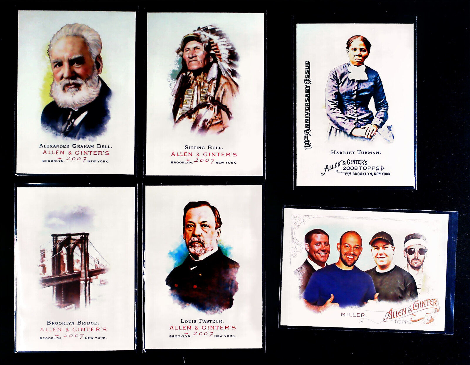 2007/2008/2015 Allen & Ginter\'s ⭐️ Topps  ⭐️ 6 Historical Cards Lot ⭐️ NM