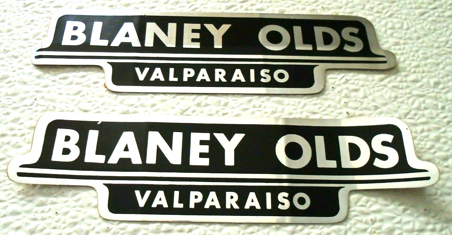 blaney oldsmobile valparaiso IND oldsmobile vintage sticker lot of 2 NOS