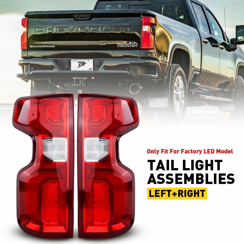 For Chevy Silverado 1500 2019 2020 Tail 2021 Light Driver And Passenger Side LED