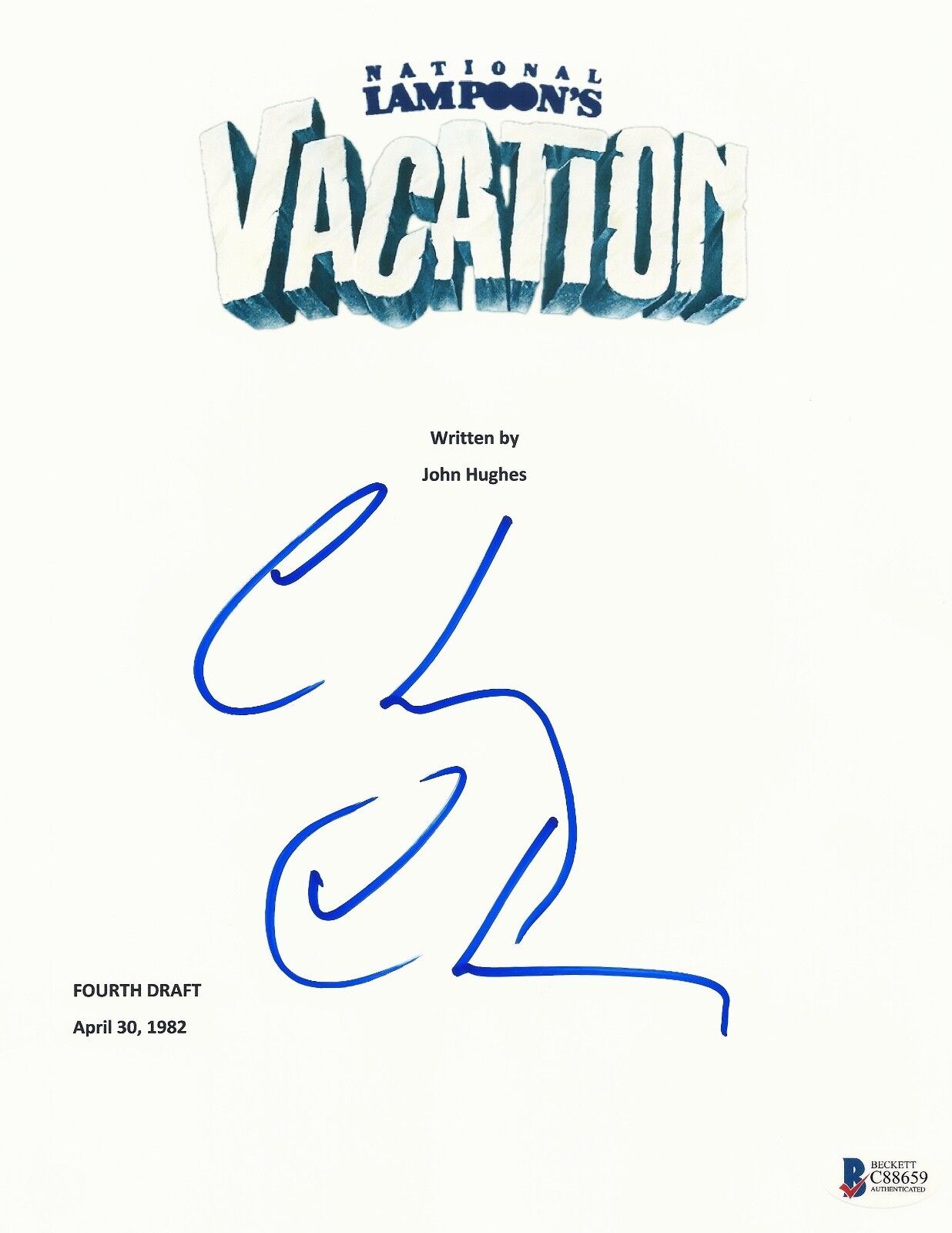 CHEVY CHASE SIGNED VACATION SCRIPT FULL 126 PAGE SCREENPLAY AUTHENTIC AUTO BAS