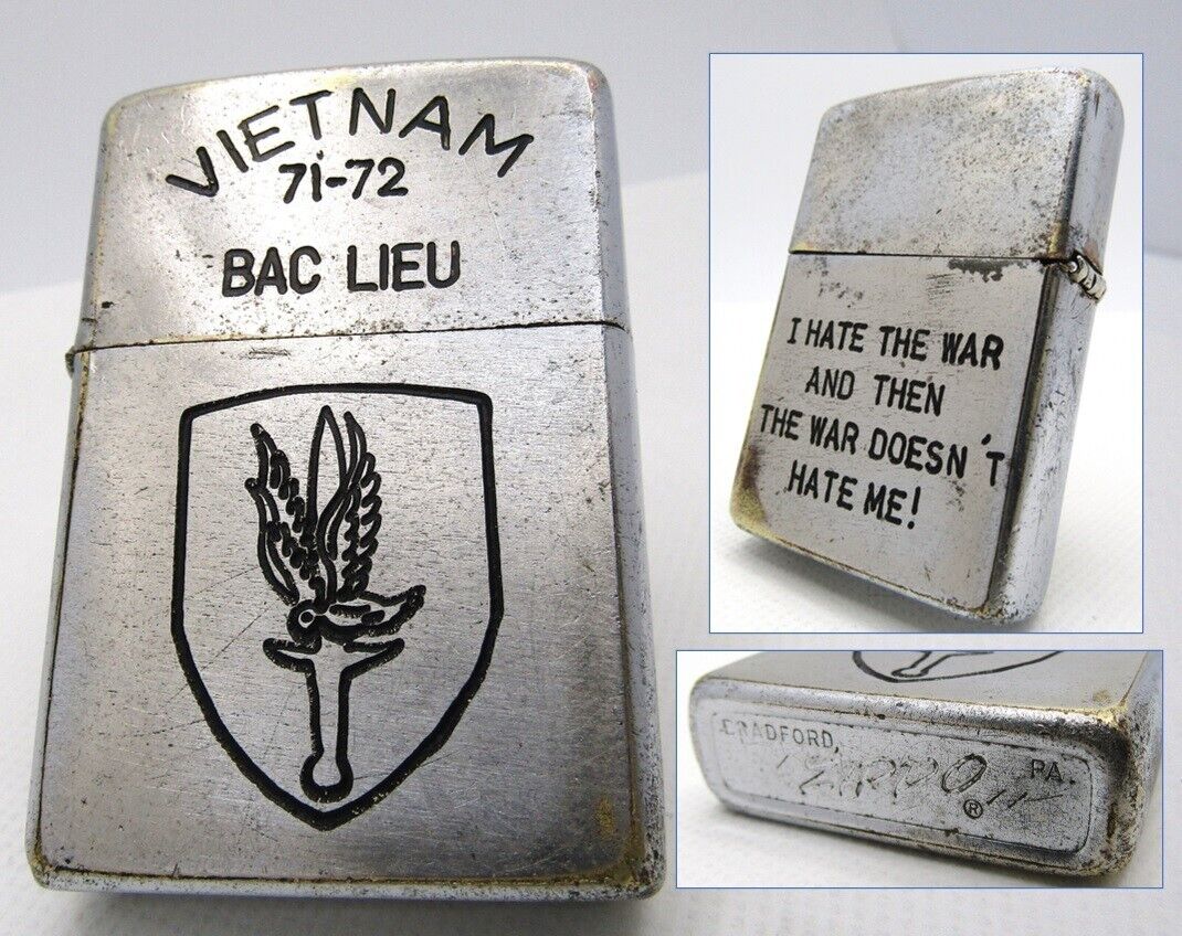 Vietnam BAC LIEU 71-72 ZIPPO 1979 Fired Rare