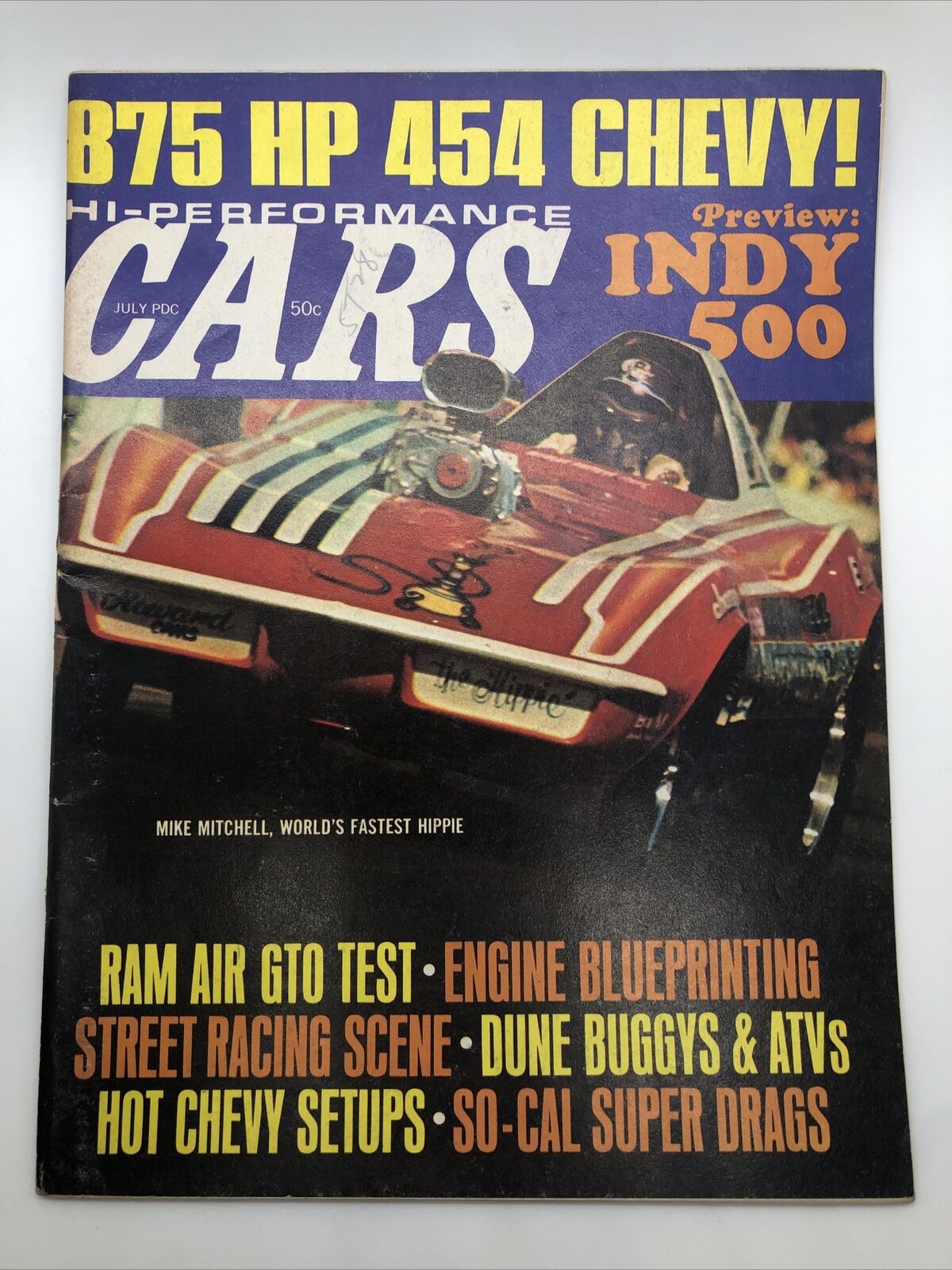 HI PERFORMANCE CARS 1970 JULY - 454 CHEVY, RAM GTO TEST, BUGGIES & ATV\'S