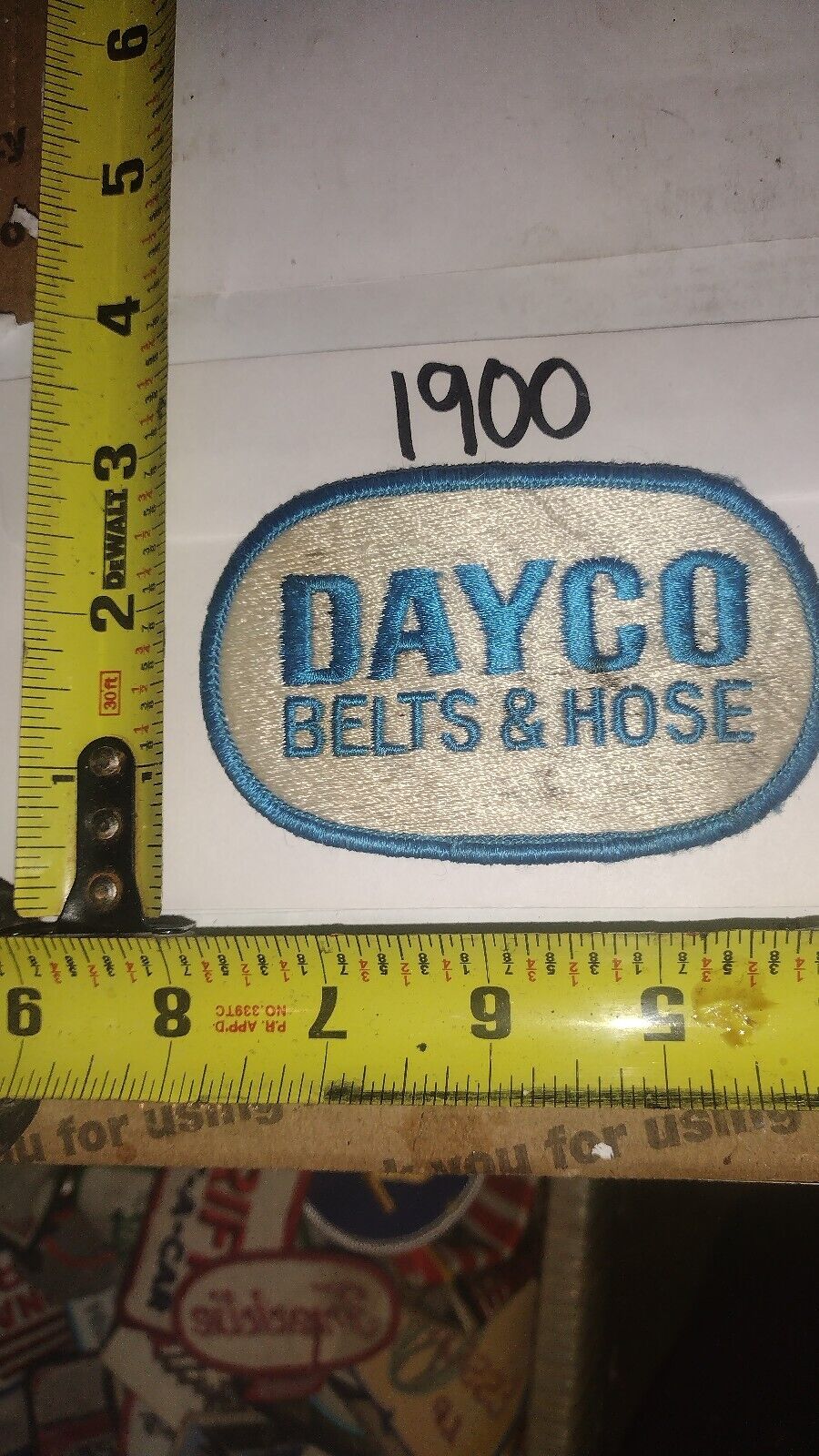 vintage sew on patch Dayco Belts& Hose