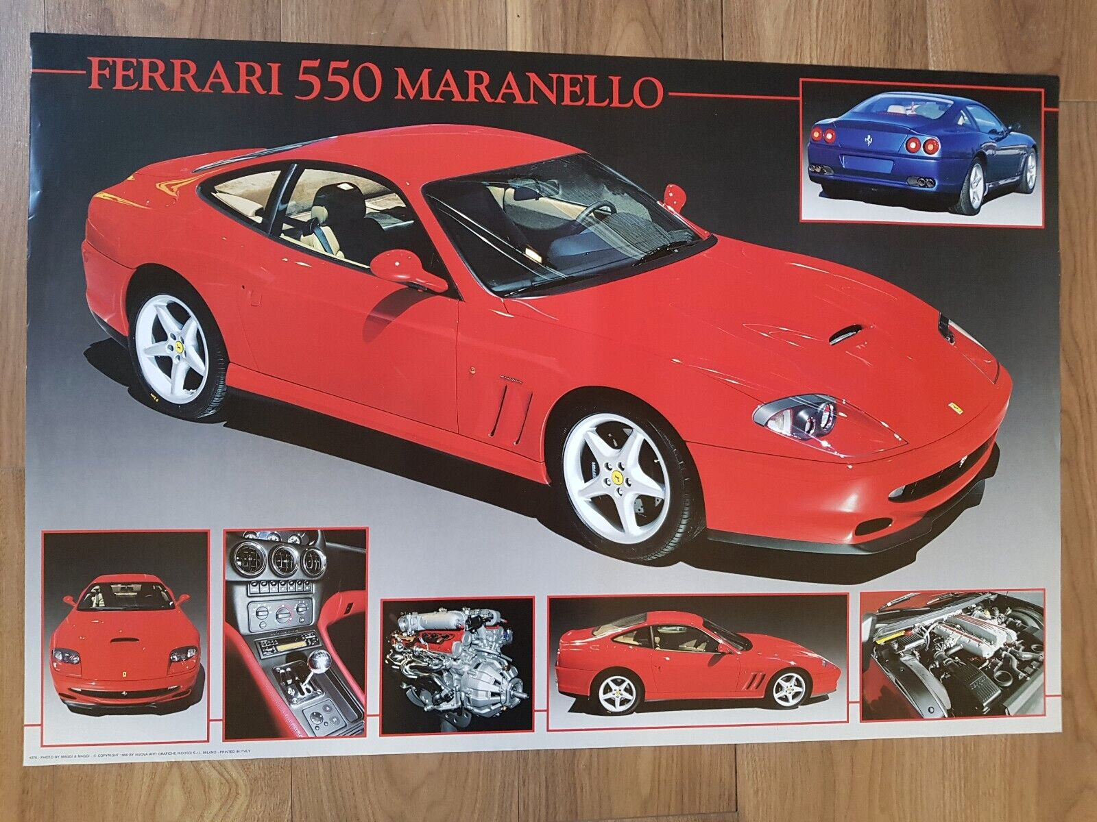 Ferrari  550 Maranello Vintage Original 1996 Poster Italy