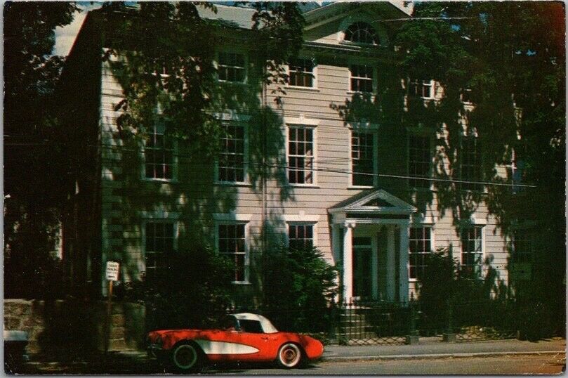 1964 MARBLEHEAD, Mass. Postcard Historical Society Museum View / Chevy Corvette