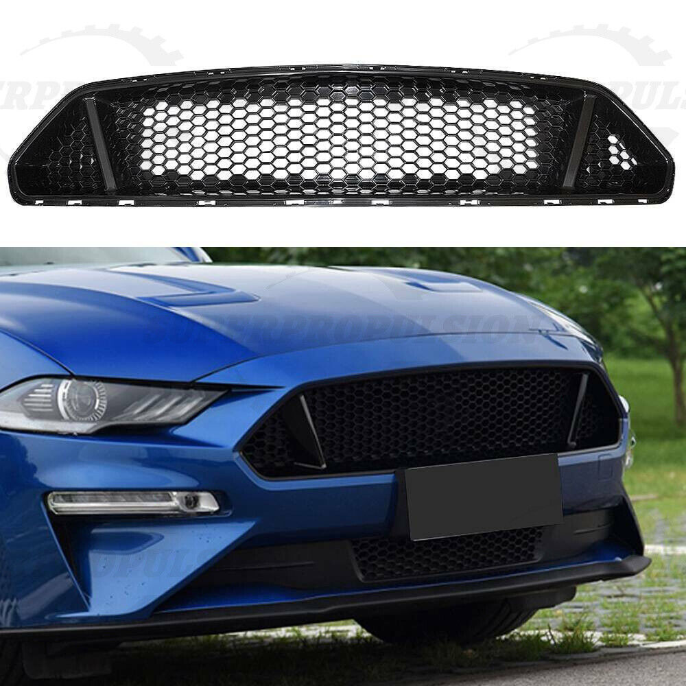 For Ford Mustang 2018-2021 Front Upper Grille Mesh Grill Honeycomb Bullitt Style