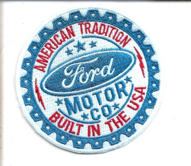 New 3 1/2 inch Ford Motor Co USA Iron on Patch 