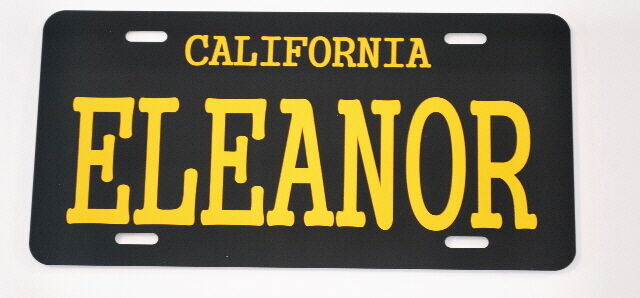 ELEANOR MUSTANG LICENSE PLATE SHELBY GT 500 FASTBACK GONE IN 60 SECONDS