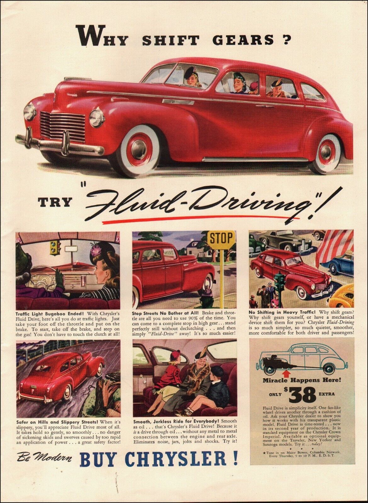 1930 Vintage ad Chrysler retro Car Auto Vehicle Red Fluid Driving RARE  07/14/23
