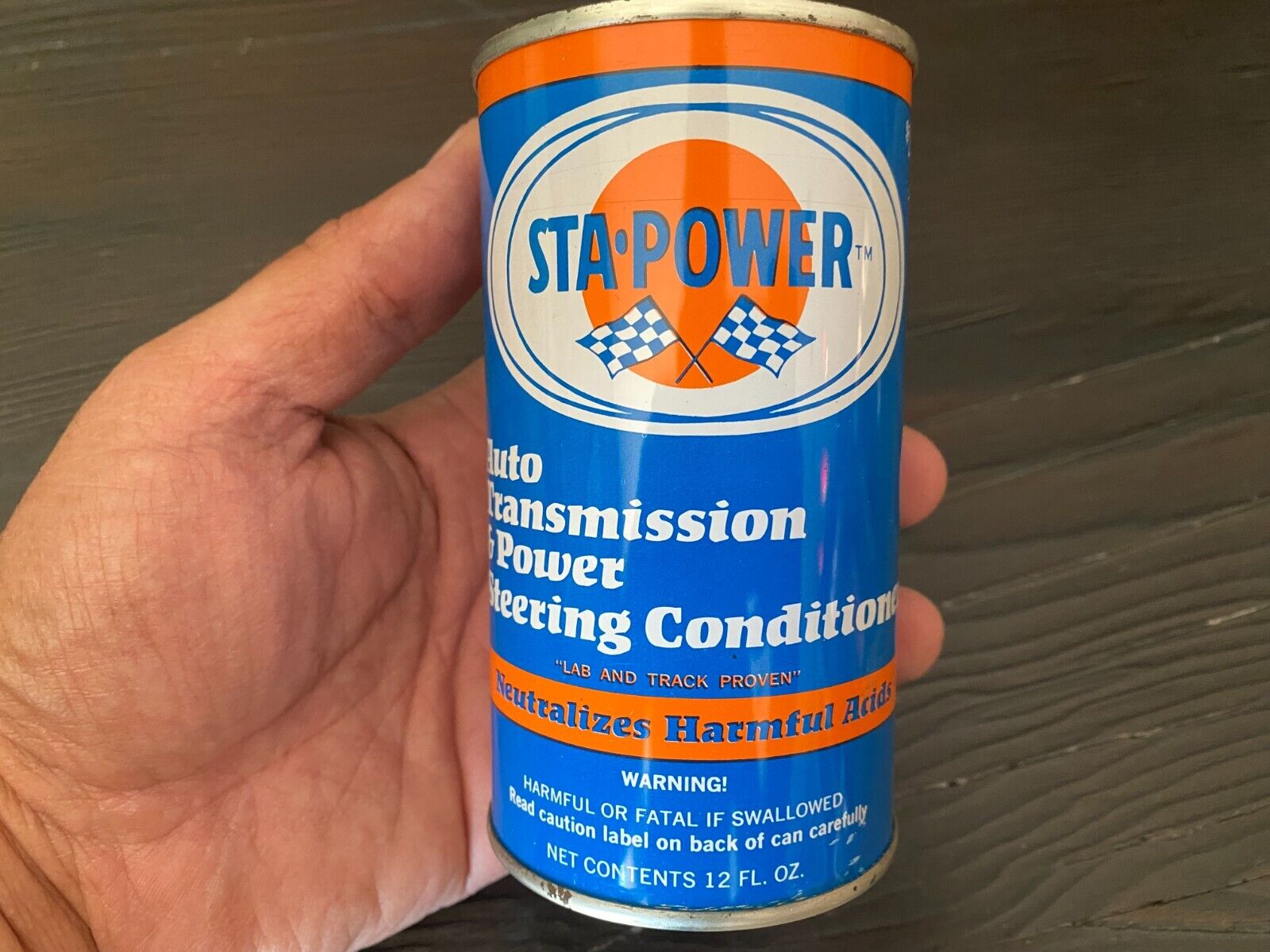Vintage Sta Power Transmission Power Steering Conditioner~ 1970s 12 Oz Can~ FULL