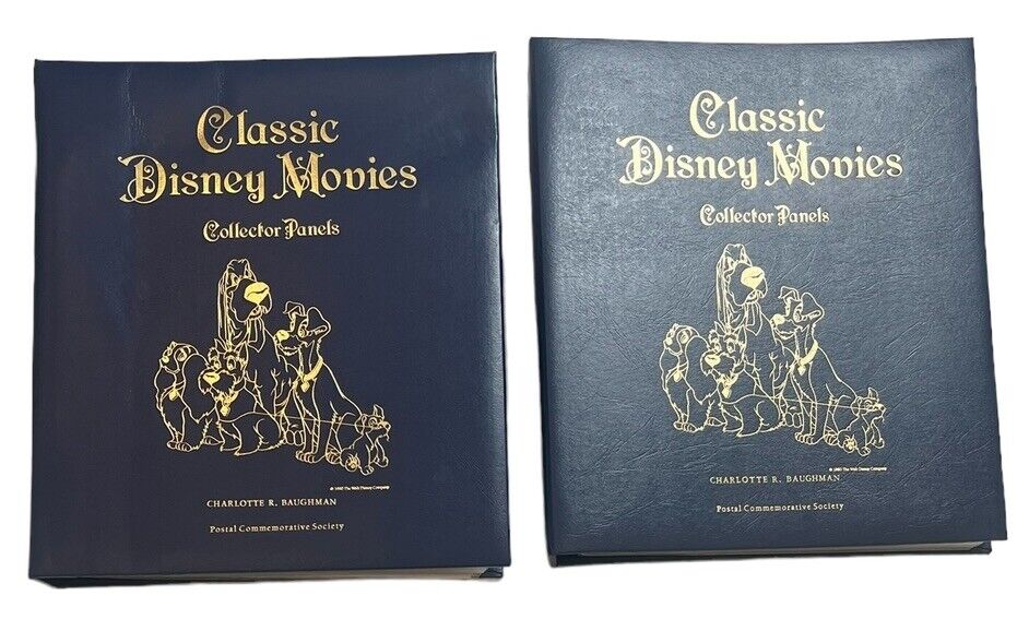 Classic Disney Movies Collector Panels Postal Society Stamp Book Set Vol 1 & 2
