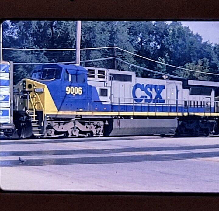 CSX C44-9W #9006  Locomotive Railroad Trains on the Rails 35mm Photo Slide
