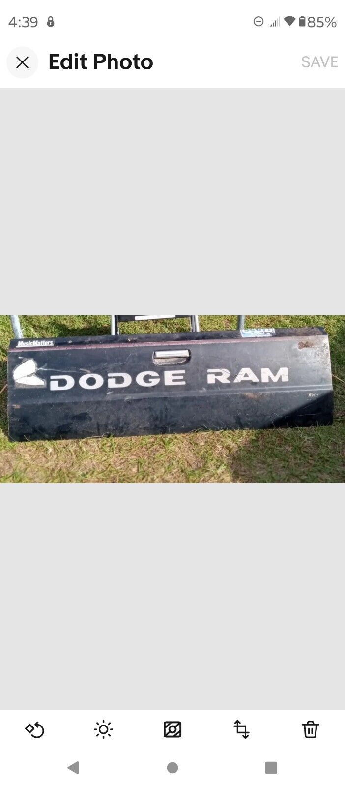 Vintage Dodge RAM Tailgate OEM 80s SOLID Used Condition