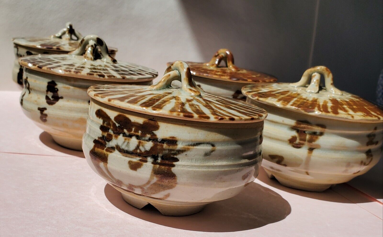 Vintage Japanese Studio Art Pottery Bowl Lidded Stoneware