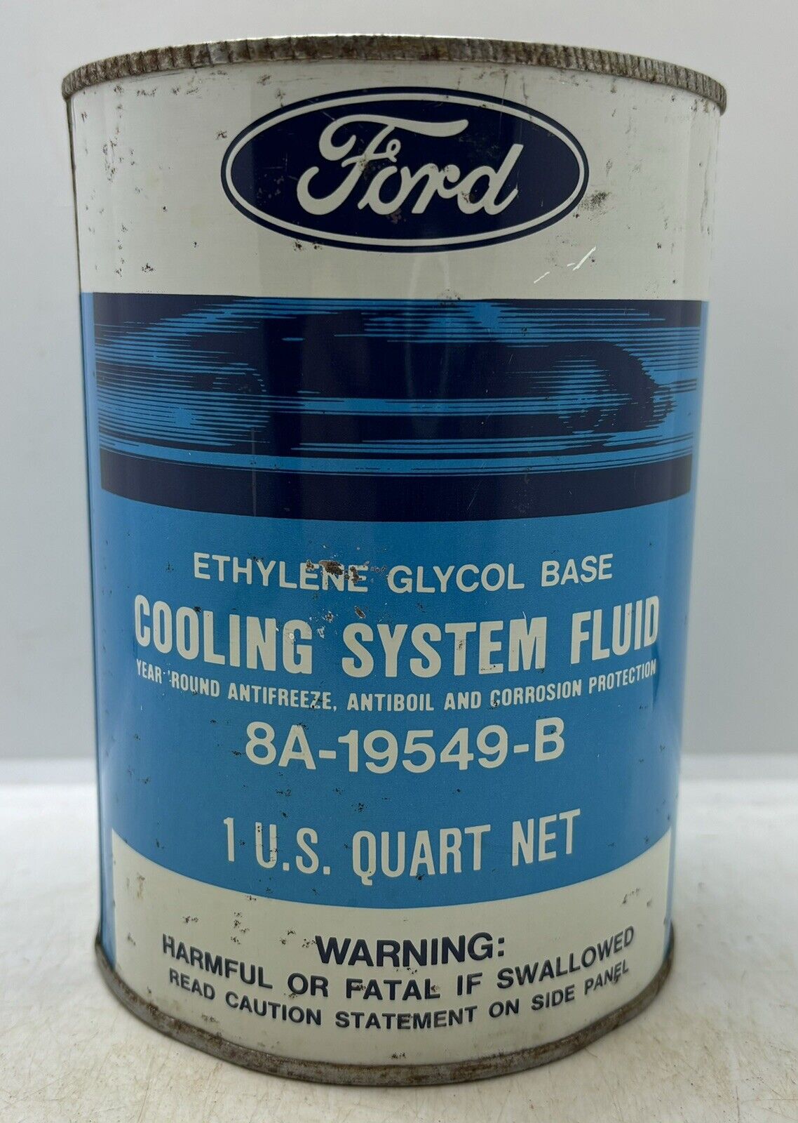 1966 FoMoCo Ford Anti-Freeze And Coolant 8A-19549-B Advertising 1 Quart Tin Can