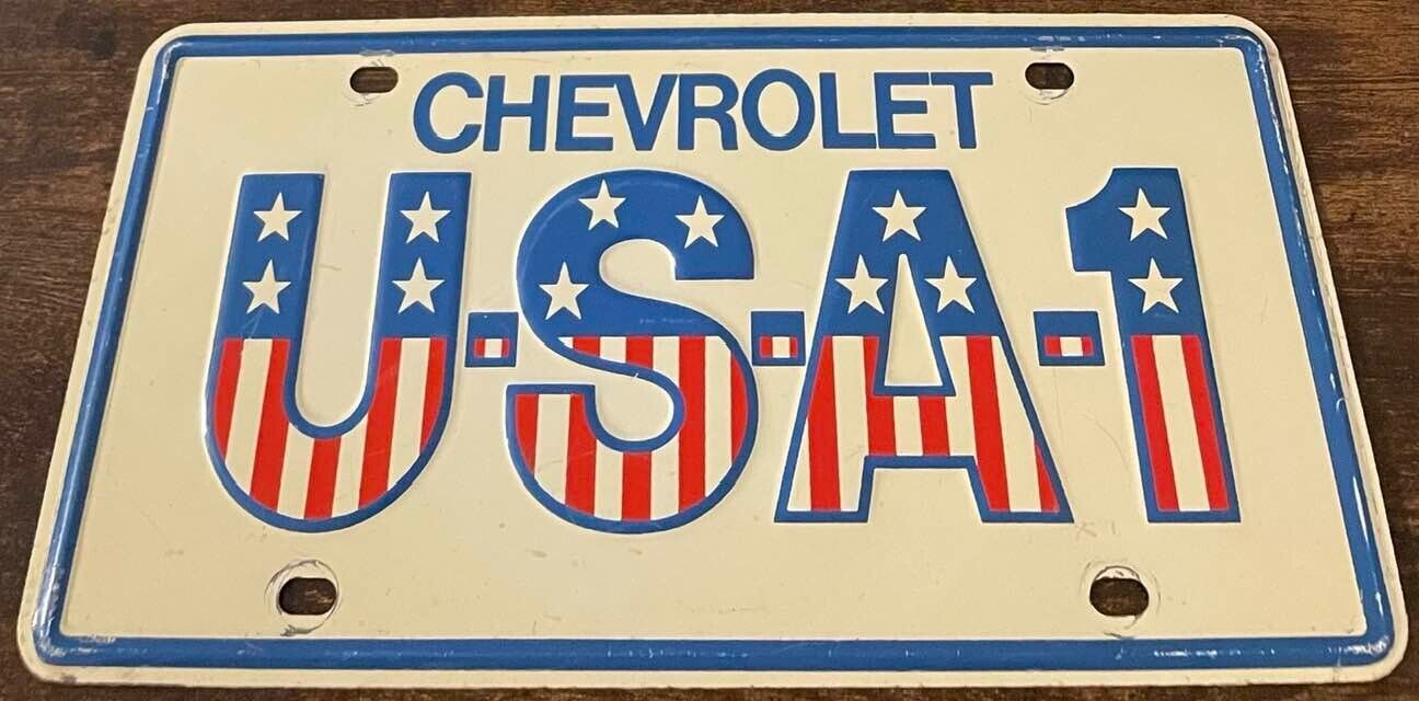 Gorgeous 1976 Chevrolet Original Vintage Steel USA-1 Booster License Plate USA1
