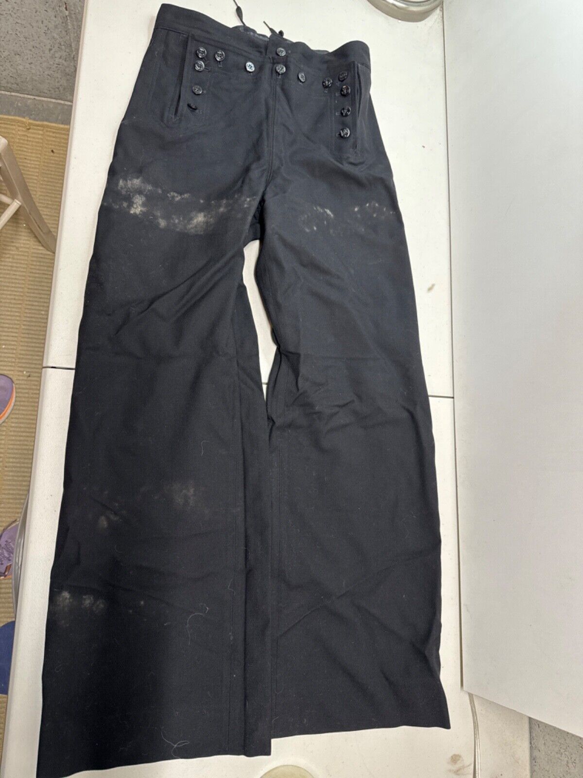 US Navy Pants Button Front Bell Bottoms 30R