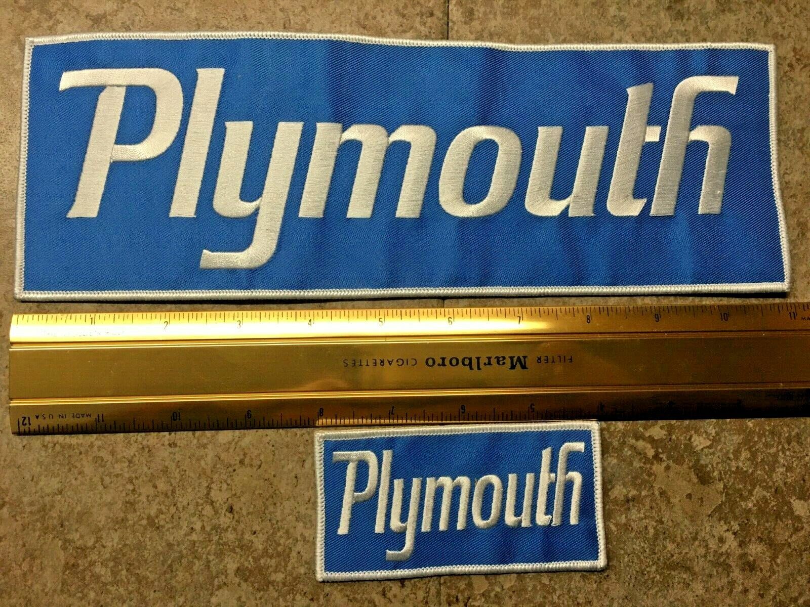Vintage Large & Small Plymouth Dealer Rapid Transit System Patch Set