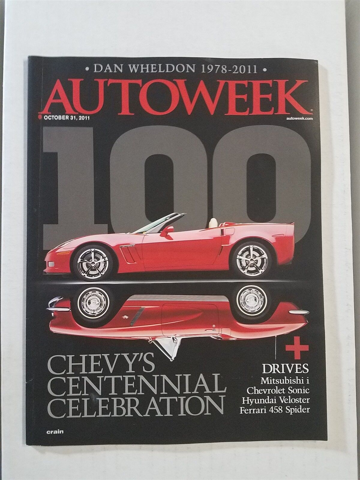 Auto Week Magazine October 31, 2011 2012 Ferrari 458 Spider - Chevrolet Sonic
