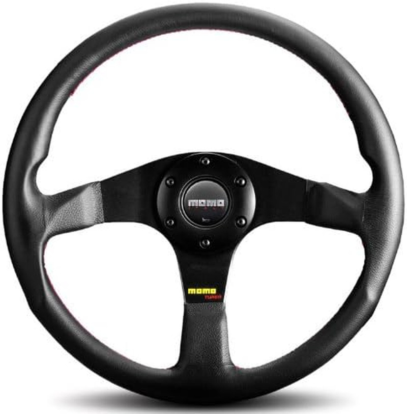 Tuner Black 350 Steering Wheel with Red Stitching