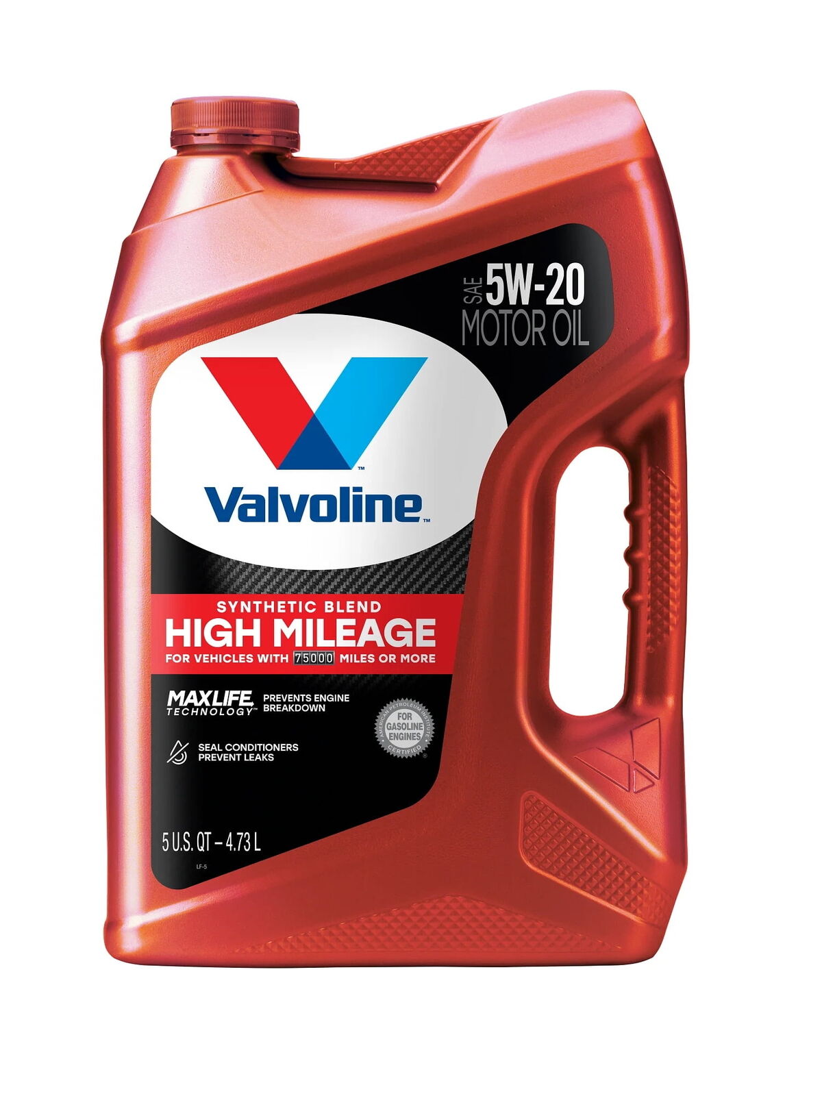 Valvoline High Mileage with MaxLife Technology Motor Oil SAE 5W-20