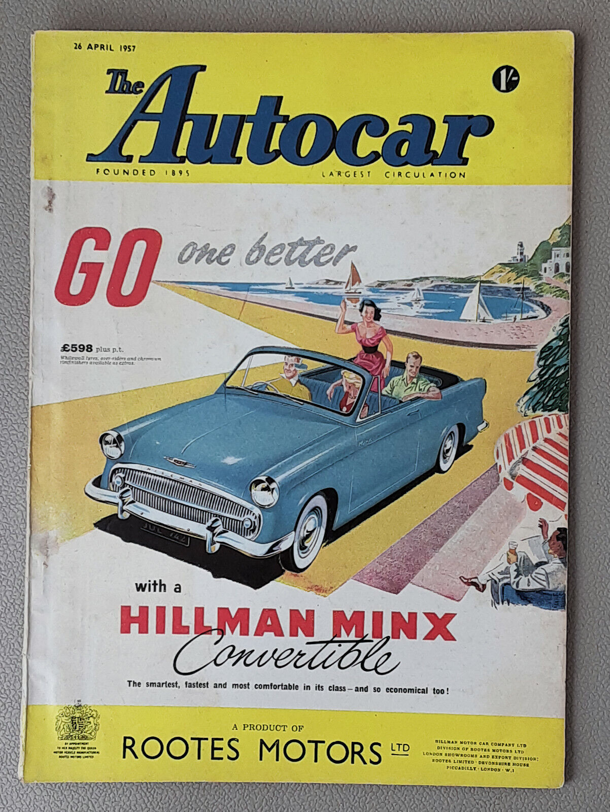 The Autocar April 26 1957 Original British Car Magazine UK Vintage Car Issue 