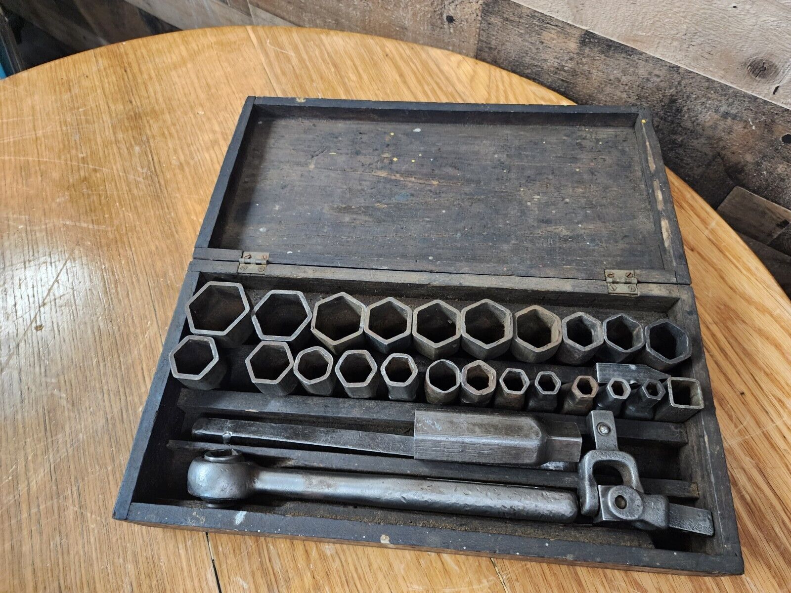 Vintage Allen Universal Wrench Socket Set Complete Patent Date 1918 Original Box