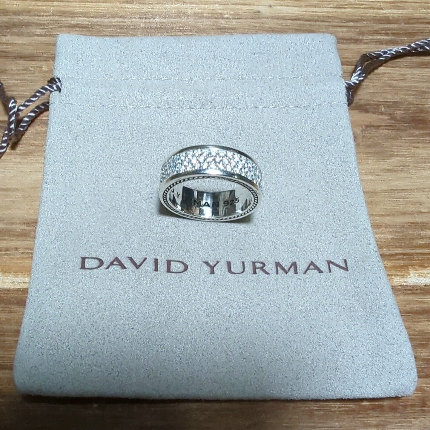 David Yurman Sterling Silver 925 Streamline 3 Row 1.92ct Pave Diamond Ring S 9.5