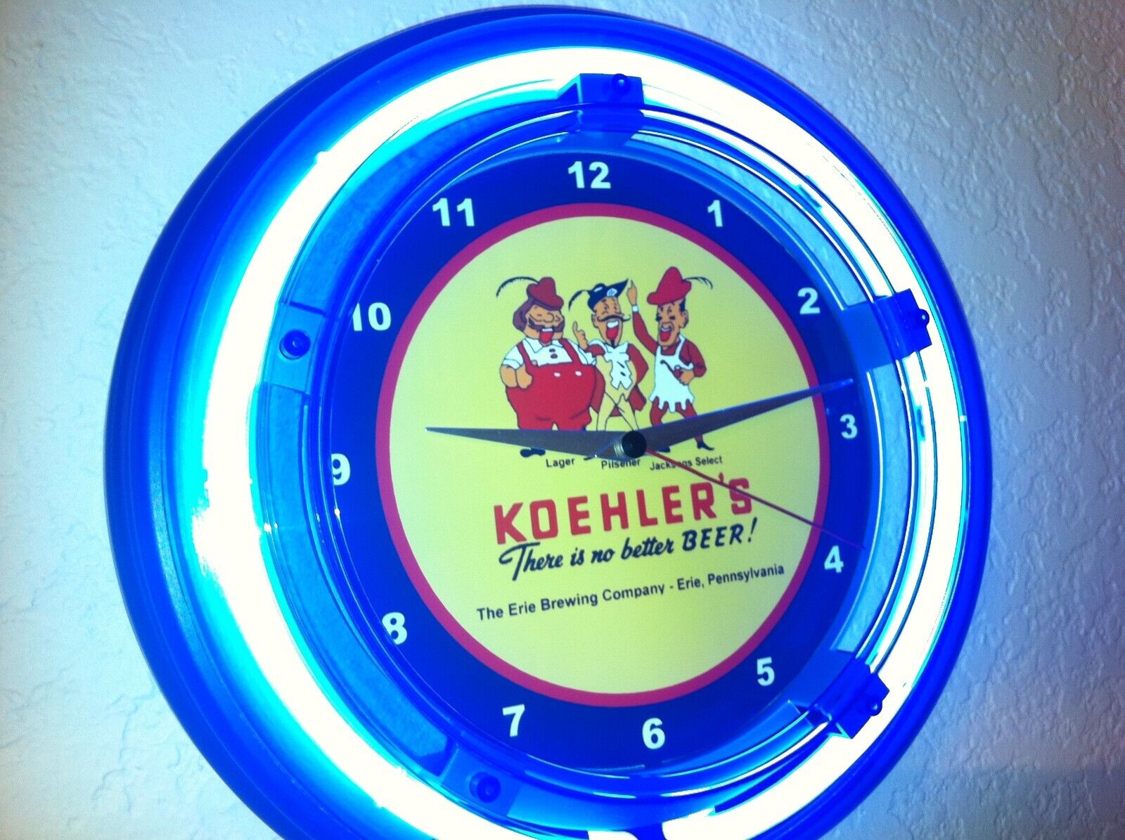 Koehler Beer Bar Man Cave Bar Neon Wall Clock Advertising Sign